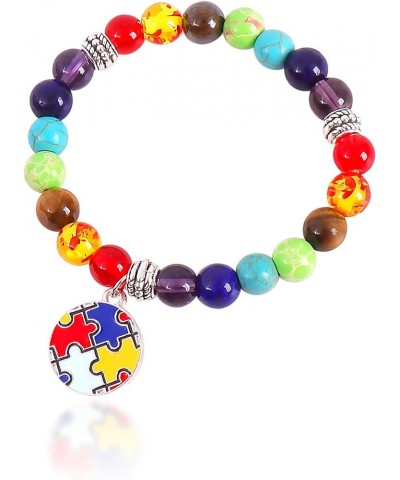 Autism Awareness Bracelet Inspirational Autism Support Accessories Autistic Shirt Stuff for Men Women Jewelry Meditation Gift...