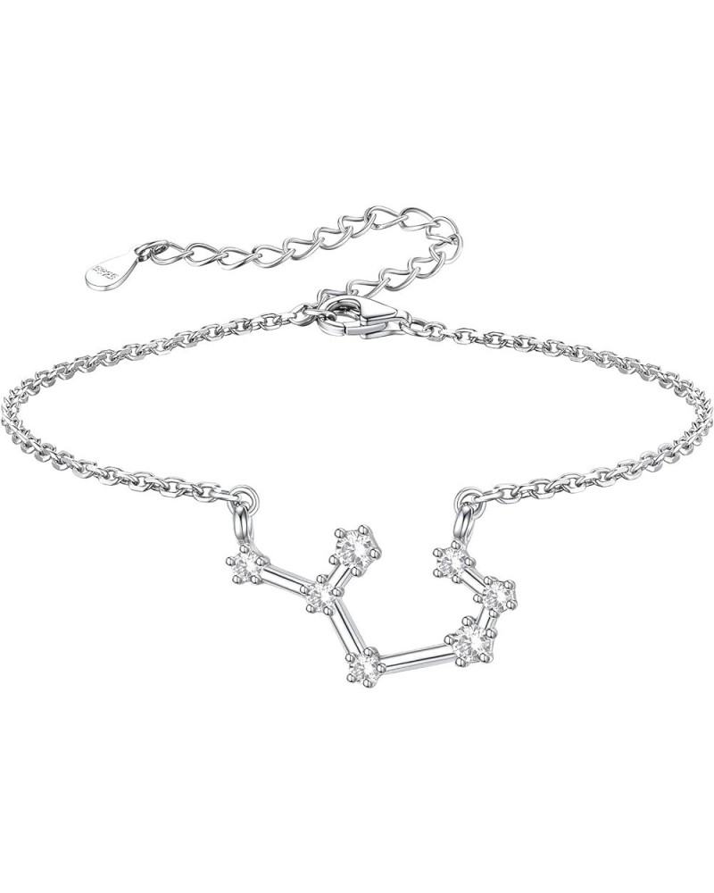 Customizable Luxury Horoscope Zodiac Anklet for Women Sterling Silver Constellation Ankle Bracelet with Durable Chain Delicat...