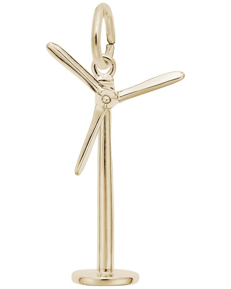 Power Wind Mill Charm, Charms for Bracelets and Necklaces yellow gold plated silver $21.19 Bracelets