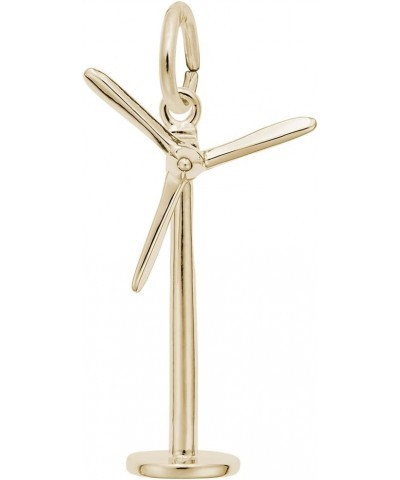 Power Wind Mill Charm, Charms for Bracelets and Necklaces yellow gold plated silver $21.19 Bracelets