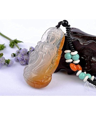 Women's pendant necklace Men pendant necklace Classic fashion Hand Carved agate Chalcedony Crystal Stone Pendant Necklace for...