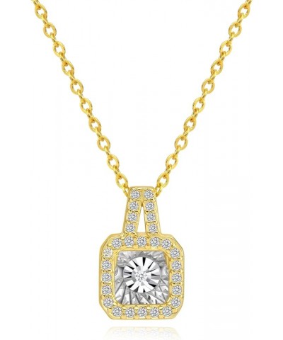 Dancing Diamond Necklace for Modern Women - Real Diamond Cute Necklace Gift for Girls style4 Gold $13.14 Necklaces