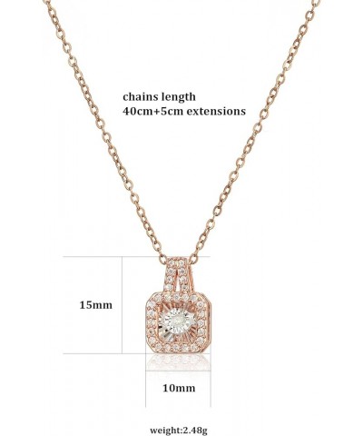 Dancing Diamond Necklace for Modern Women - Real Diamond Cute Necklace Gift for Girls style4 Gold $13.14 Necklaces