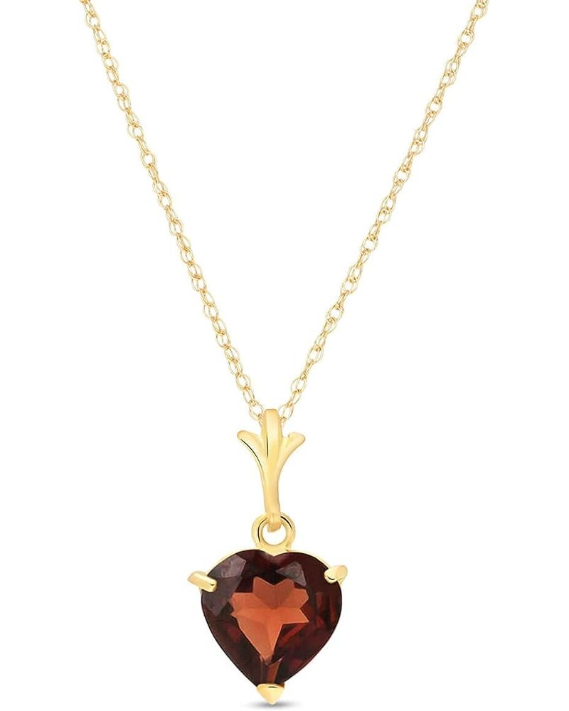 14k Yellow, White, Rose Gold Heart-shaped Natural Garnet Pendant Necklace Yellow Gold 20.0 Inches $131.85 Necklaces