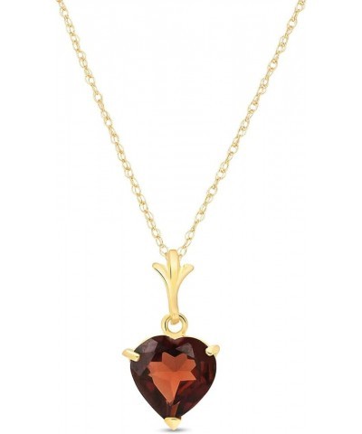 14k Yellow, White, Rose Gold Heart-shaped Natural Garnet Pendant Necklace Yellow Gold 20.0 Inches $131.85 Necklaces