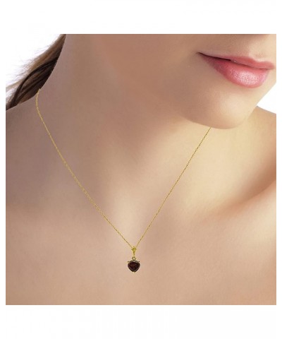 14k Yellow, White, Rose Gold Heart-shaped Natural Garnet Pendant Necklace Yellow Gold 20.0 Inches $131.85 Necklaces