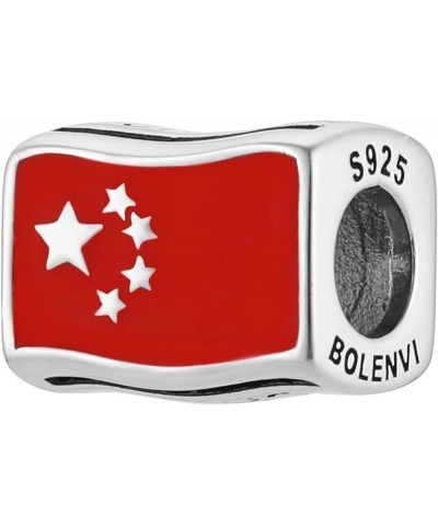 Flags Travel Country 925 Sterling Silver Charm Bead For Pandora & Similar Charm Bracelets or Necklaces China $23.60 Bracelets