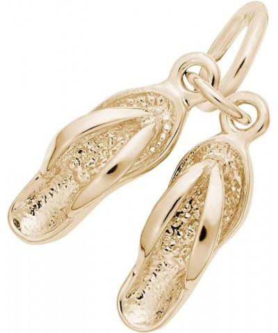 Flip Flops Charm yellow-gold-plated-silver $22.83 Bracelets