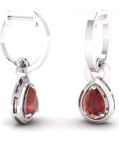 Natural and Certified Gemstone Drop Earrings in 14K Solid Gold | 0.64 Carat Earrings for Women Sterling Silver Garnet $294.80...