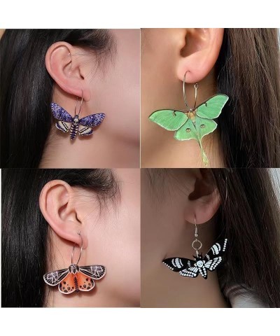 Statement Monarch Butterfly Earrings, Bright Colored Big Butterfly Wing Dangle Earrings for Women Girls Jewelry Green $5.30 E...