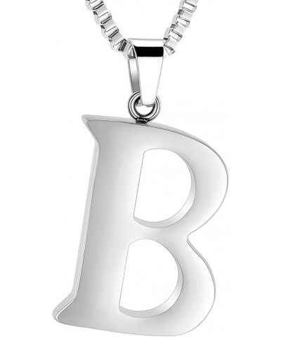 Letter Cremation Jewelry for Ashes Pendant Locket Stainless Steel Keepsake Ash Memorial Urn Necklaces for Ashes Letter B $14....