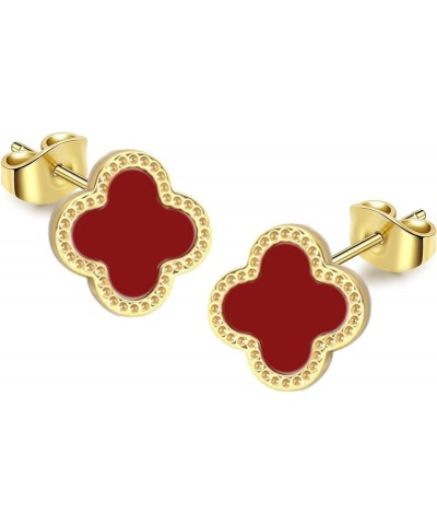 Clover Earrings for Women | Stud Earrings for Women & Girls | Many Styles | Lovely Gift Red $10.12 Earrings