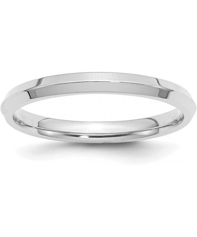 Solid 14k White Gold 2.5 mm Comfort Fit Knife Edge Wedding Band Ring $113.96 Rings