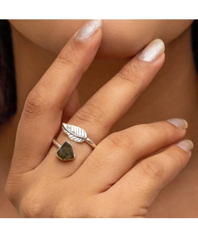 100% Natural Moldavite Rough Ring 925 Sterling Silver Handmade Jewelry Gemstone From Czech Republic By CrownJewelry $17.22 Rings