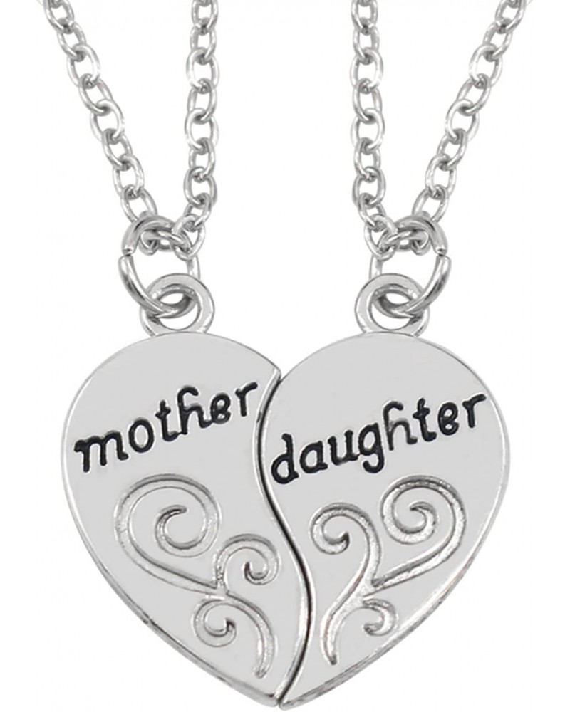 Mom Daughter Gifts Necklaces for Women 2Pcs Mom Daughter Matching Heart Pendant Jewelry Necklace for Daughter and Mom Mother'...