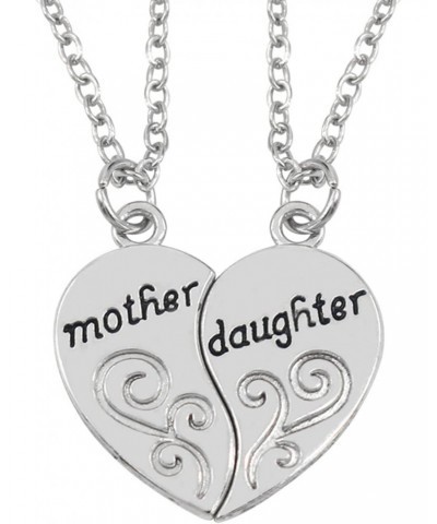 Mom Daughter Gifts Necklaces for Women 2Pcs Mom Daughter Matching Heart Pendant Jewelry Necklace for Daughter and Mom Mother'...