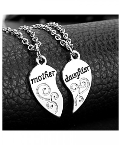 Mom Daughter Gifts Necklaces for Women 2Pcs Mom Daughter Matching Heart Pendant Jewelry Necklace for Daughter and Mom Mother'...