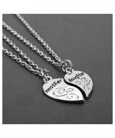 Mom Daughter Gifts Necklaces for Women 2Pcs Mom Daughter Matching Heart Pendant Jewelry Necklace for Daughter and Mom Mother'...