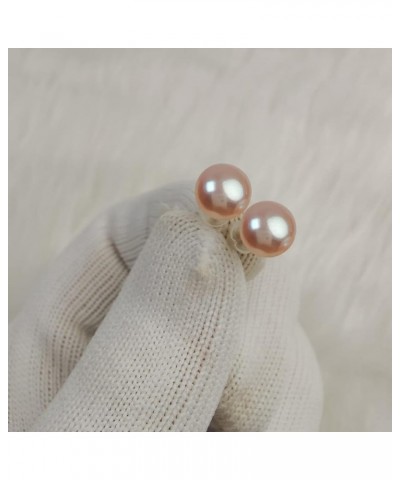 Pearl Earrings Stud for Women 6-10mm AAA-Grade Freshwater Cultured Pearl Earring Button Pearl Studs with S925 Sterling Silver...