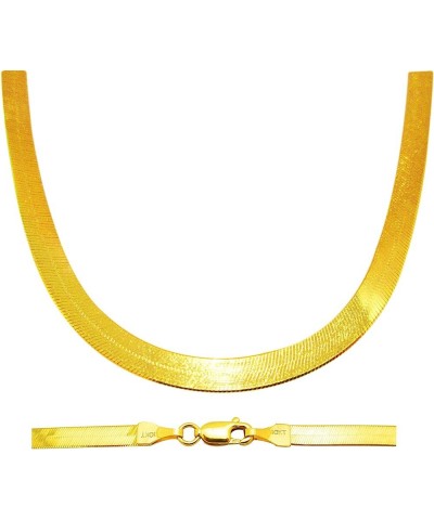 10K Yellow Gold Herringbone Chain Necklace 16-24 inch, 4mm 16.0 Inches $88.20 Necklaces