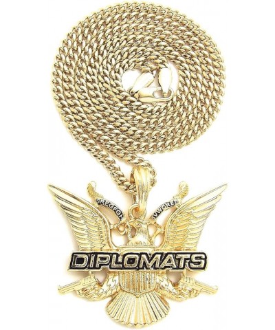 GWOOD Dipset Pendant with Necklace GOLD COLOR WITH 24 INCH CUBAN CHAIN $18.33 Necklaces