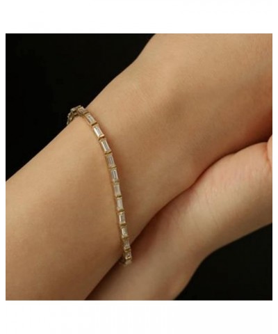 5 PCS Gold Bracelets for Women Teen Girls, 14K Real Gold Plated Adjustable Cubic Zirconia Dainty Tennis Anklet Bracelets Pack...