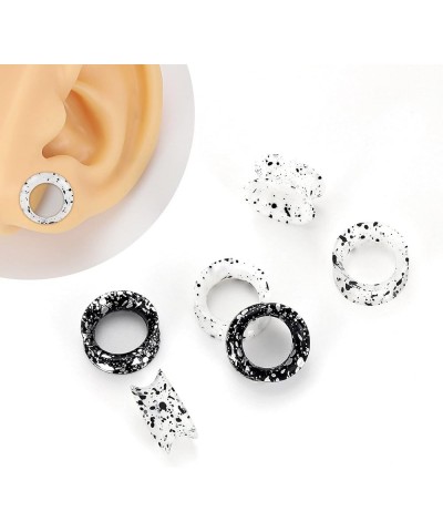 1 Pair/3Pairs Black/White/Transparent Soft Silicone Flexible Ear Skin Tunnels Plugs Expanders Gauges Hollow Body Piercing 2G-...