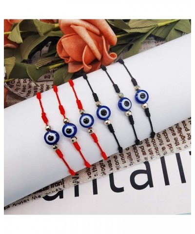 14PCS Evil Eye Bracelets for Women Men 7 Knot Lucky Bracelets Handmade Braided Red String Bracelet Adjustable Family Friendsh...