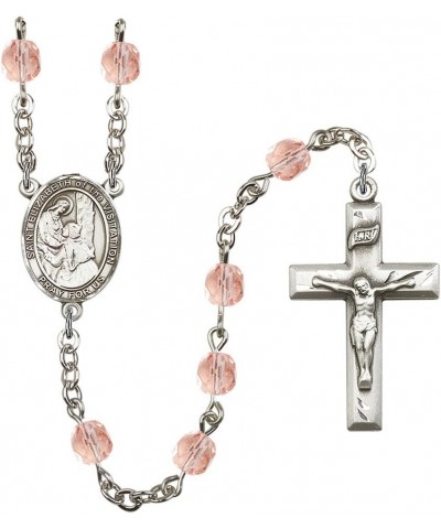 October Birth Month Prayer Bead Rosary with Patron Saint Centerpiece, 19 Inch Saint Elizabeth of the Visitation $58.84 Necklaces