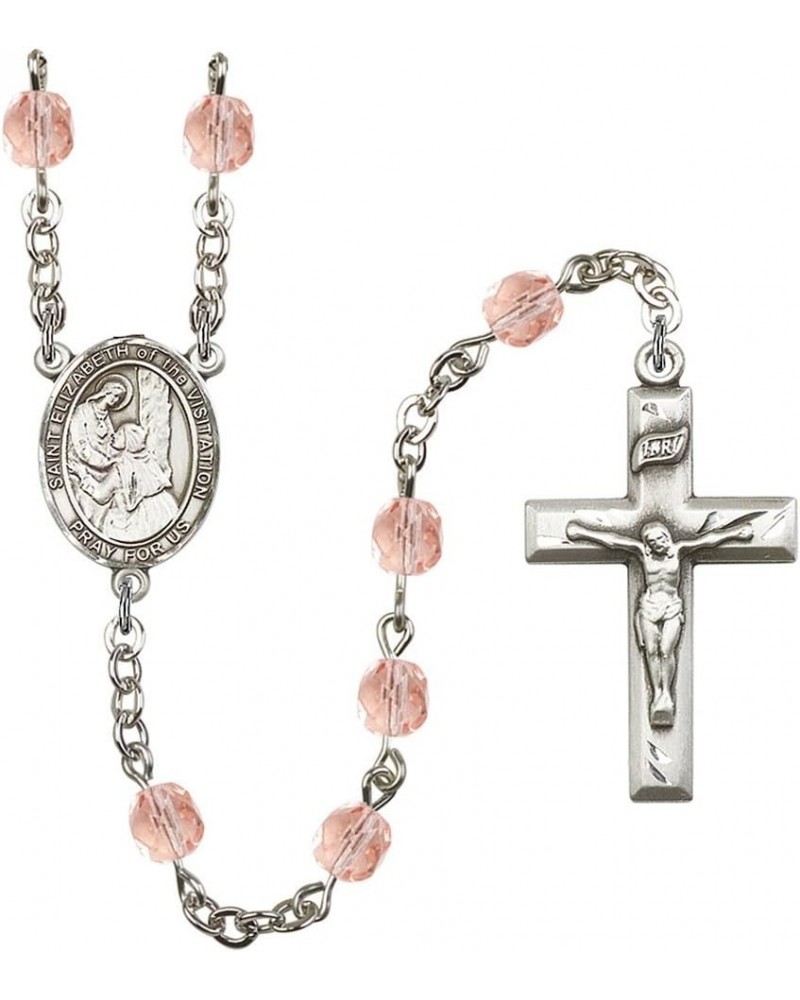 October Birth Month Prayer Bead Rosary with Patron Saint Centerpiece, 19 Inch Saint Elizabeth of the Visitation $58.84 Necklaces