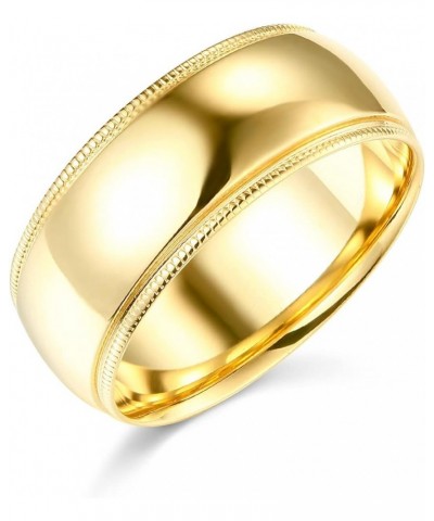 14k Solid Gold Wedding Bands 8MM Comfort Fit Yellow $172.19 Bracelets