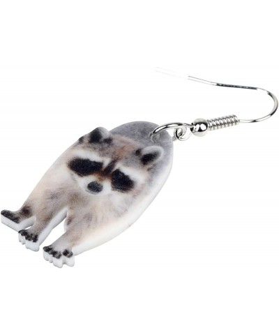 Acrylic Northern Raccoon Earrings Dangle Drop Lovely Jewelry For Women Girls Ladies Gifts Grey $6.11 Earrings