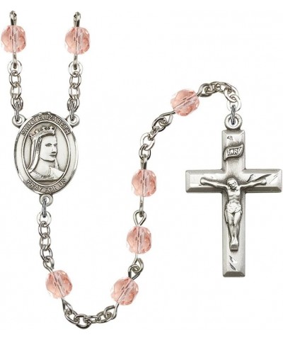 October Birth Month Prayer Bead Rosary with Patron Saint Centerpiece, 19 Inch Saint Elizabeth of Hungary $58.84 Necklaces