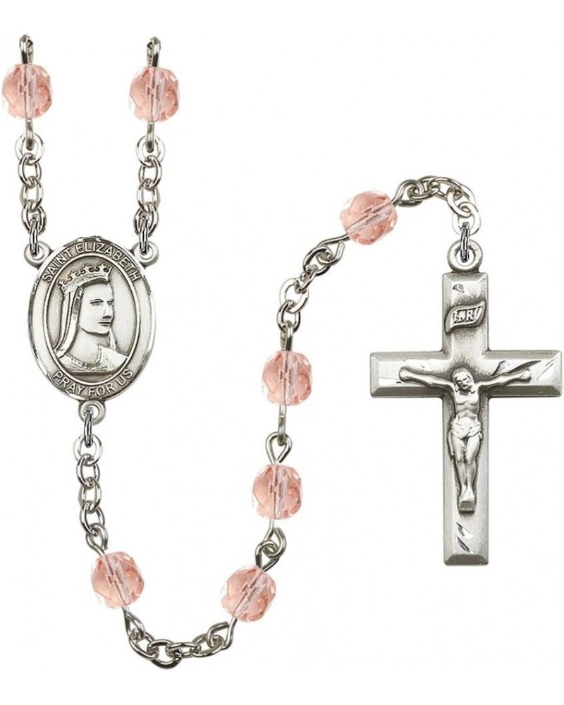 October Birth Month Prayer Bead Rosary with Patron Saint Centerpiece, 19 Inch Saint Elizabeth of Hungary $58.84 Necklaces