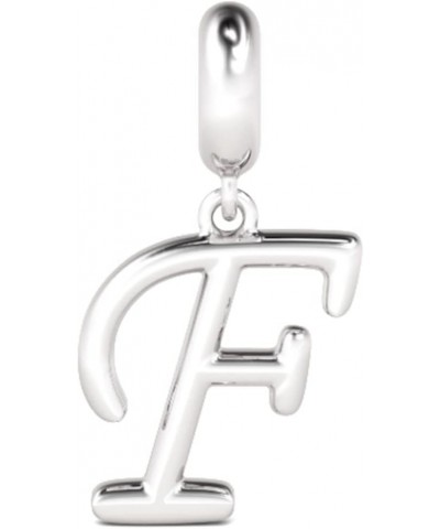 Letter A-Z Pendant Charm 925 Sterling Silver Dangling Charm Fit for Bracelet or Necklace Charm for Women Men Letter F $12.48 ...