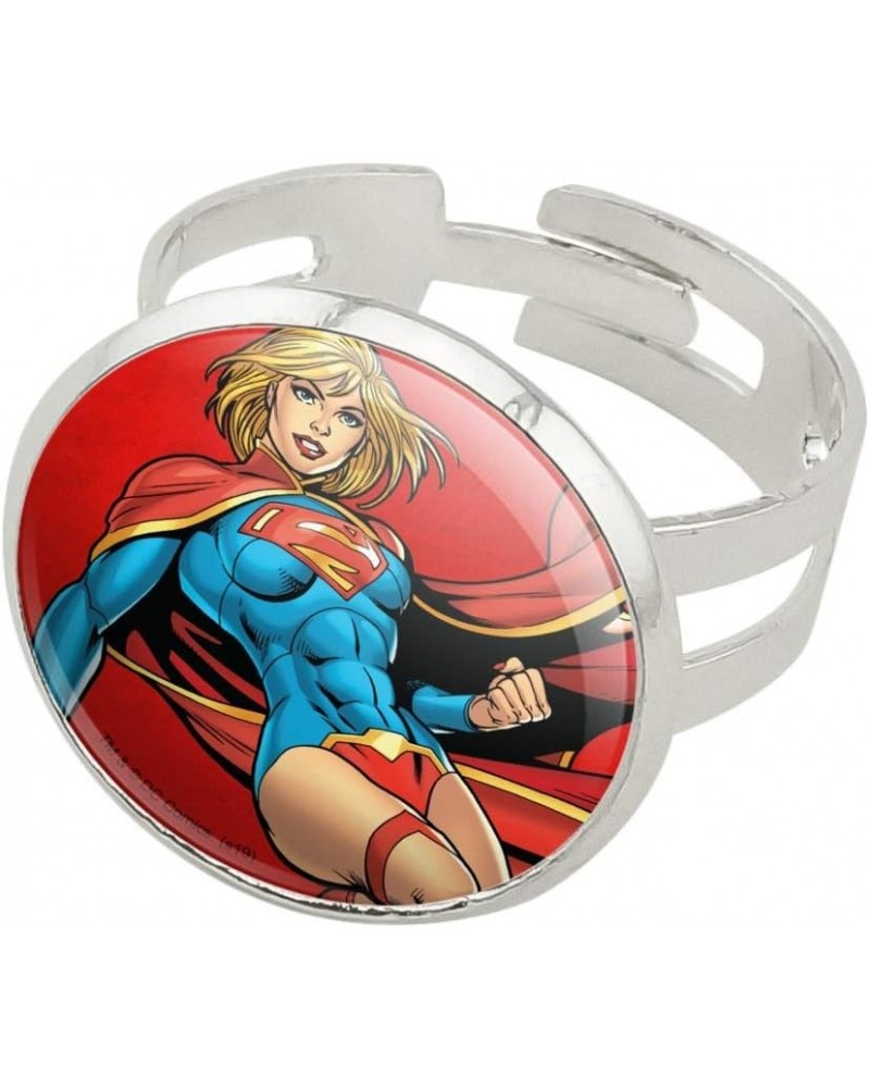 Superman Supergirl Character Silver Plated Adjustable Novelty Ring $7.50 Rings