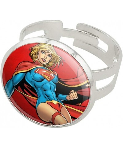 Superman Supergirl Character Silver Plated Adjustable Novelty Ring $7.50 Rings