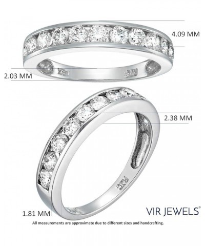 1 cttw to 2 cttw White Diamond Wedding Band for Women 14K Gold Channel Set, Size 4.5-10 10 1 CTTW White $579.99 Others