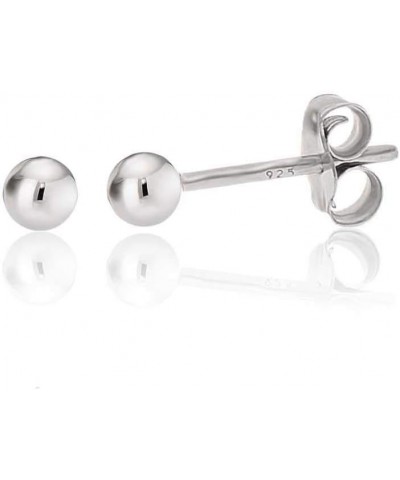 Sterling Silver Ball Stud Earrings for Women - Hypoallergenic Lightweight Stud Earrings for Women | 2mm-16mm Ball Earrings in...