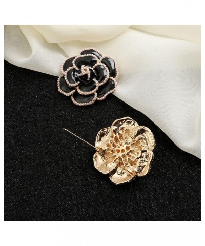 2Pcs Pearl Camellia Flower Brooch Coat Alloy Brooch Enamel Camellia Elegant Pin Jewelry Accessories for Women $9.00 Brooches ...