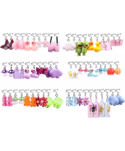 30 Pairs Clip On Earrings Cute Weird Funny Earrings Aesthetic Non Pierced Dangle Earrings Set for Women Clip On $11.65 Earrings