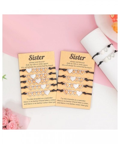 Sister Gifts Sister Bracelets for Women Matching Heart Bracelets for Sister Big Sister Gifts from Little Sister D:6pcs sister...