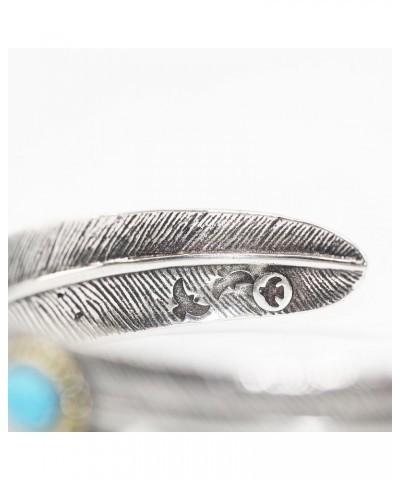 S999 Antique Silver Plated Wide Feather Cuff Bracelet For Men Women Adjustable Retro Twisted Feather Bracelets Gift Jewelry F...