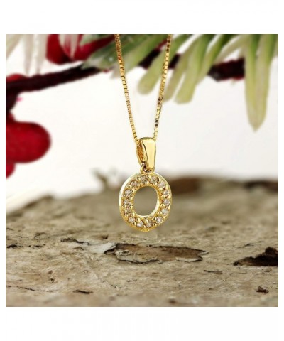 14k Yellow Gold Diamond Initial Pendant Necklace (1/10cttw) with 18-inch chain O $90.88 Necklaces