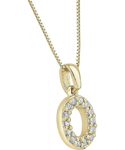 14k Yellow Gold Diamond Initial Pendant Necklace (1/10cttw) with 18-inch chain O $90.88 Necklaces