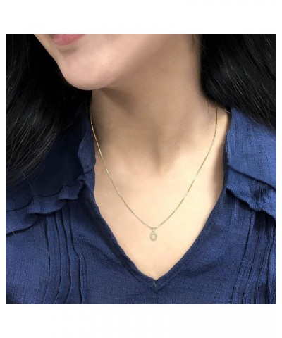 14k Yellow Gold Diamond Initial Pendant Necklace (1/10cttw) with 18-inch chain O $90.88 Necklaces