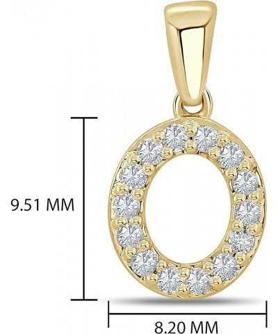 14k Yellow Gold Diamond Initial Pendant Necklace (1/10cttw) with 18-inch chain O $90.88 Necklaces