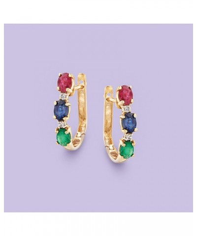 1.30 ct. t.w. Multi-Gem Drop Earrings in 14kt Yellow Gold $121.20 Earrings