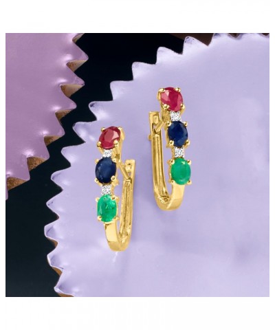 1.30 ct. t.w. Multi-Gem Drop Earrings in 14kt Yellow Gold $121.20 Earrings