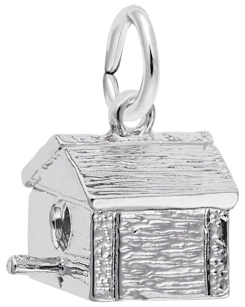 Birdhouse Charm, Charms for Bracelets and Necklaces White Gold $20.00 Bracelets